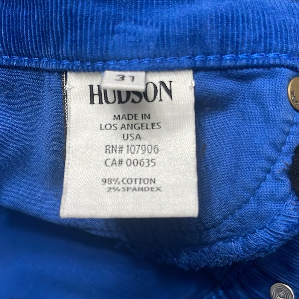 NWOT, Hudson Jeans corduroy - Picture 7 of 7